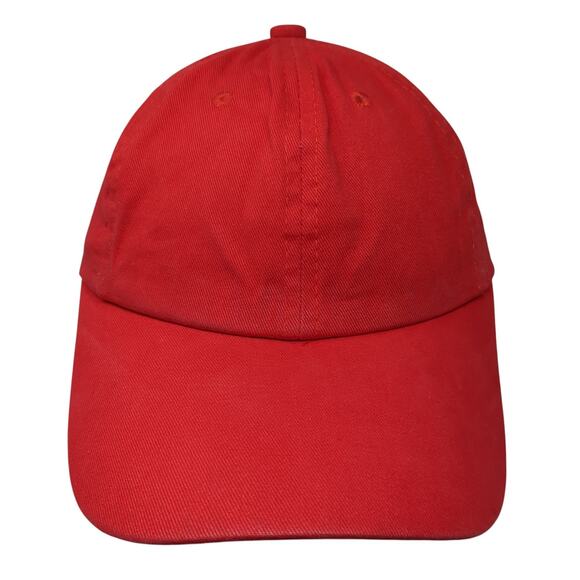 Unbranded Slideback Hat Red One Size 6 Panel Casual Outdoor Blank - Picture 1 of 9